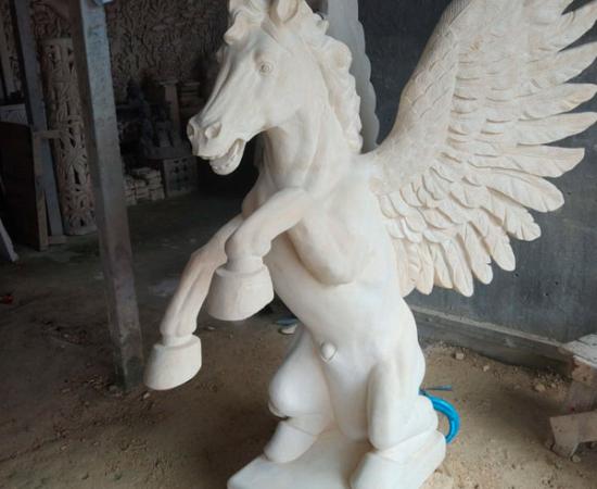 Patung Kuda Bali Batu Alam