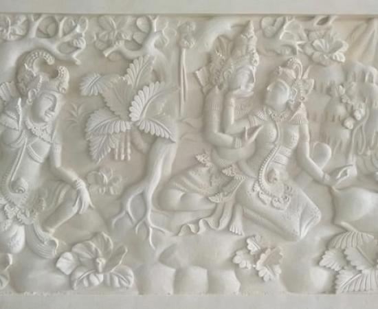 Relief Dinding Teras Rumah Motif Ramayana