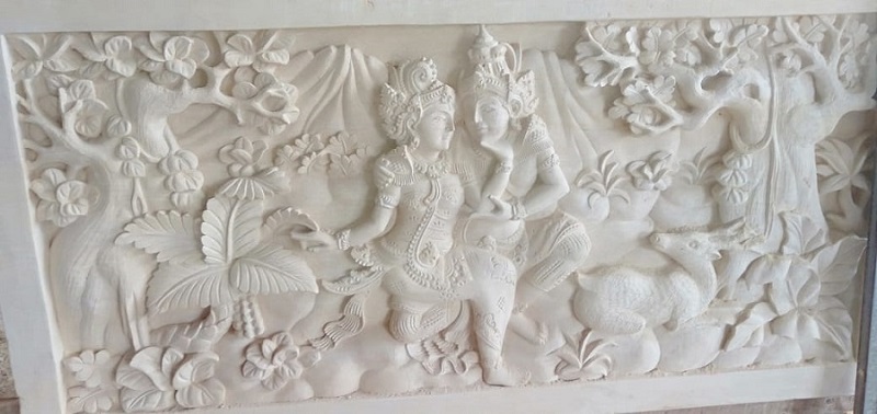 Relief Dinding Teras Rumah Motif Ramayana