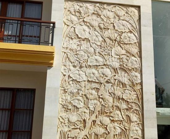 Relief Rumah Mewah motif Lotus