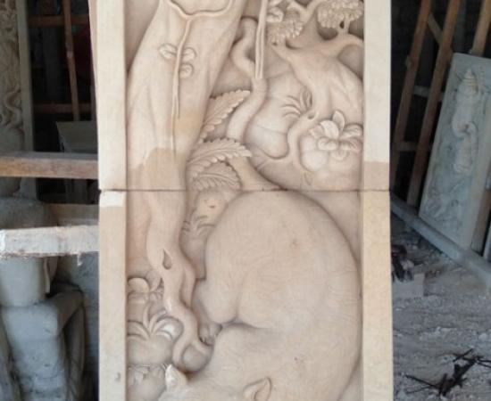 Jual Relief Ukiran Motif Patung Macan